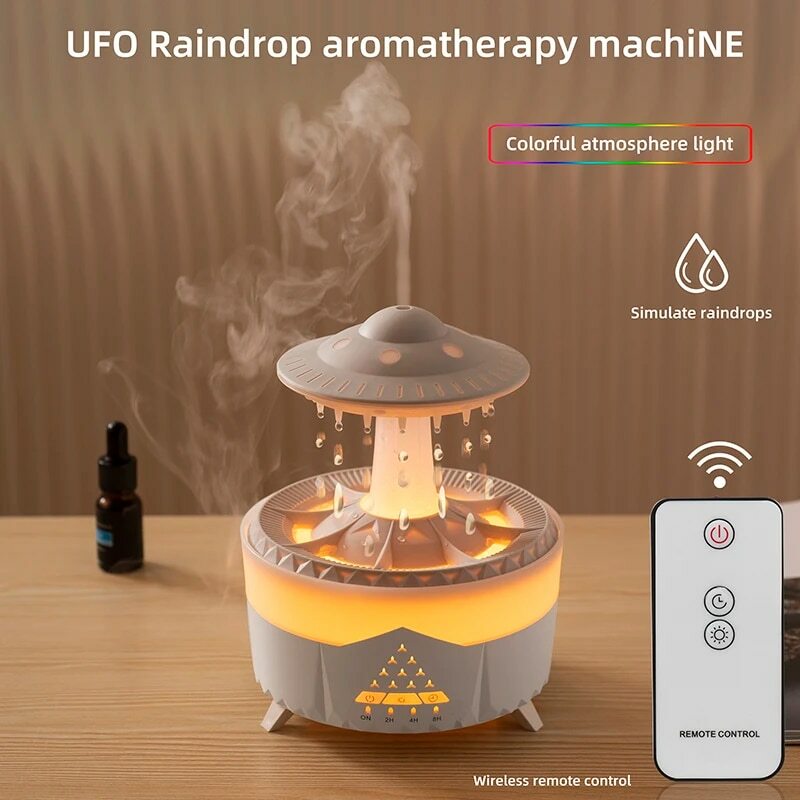 Umidificador De Ar UFO Raindrop, Aromaterapia USB, Óleos Essenciais, Difusor De Ar De Aroma, Criador De Névoa Doméstica, Casa D