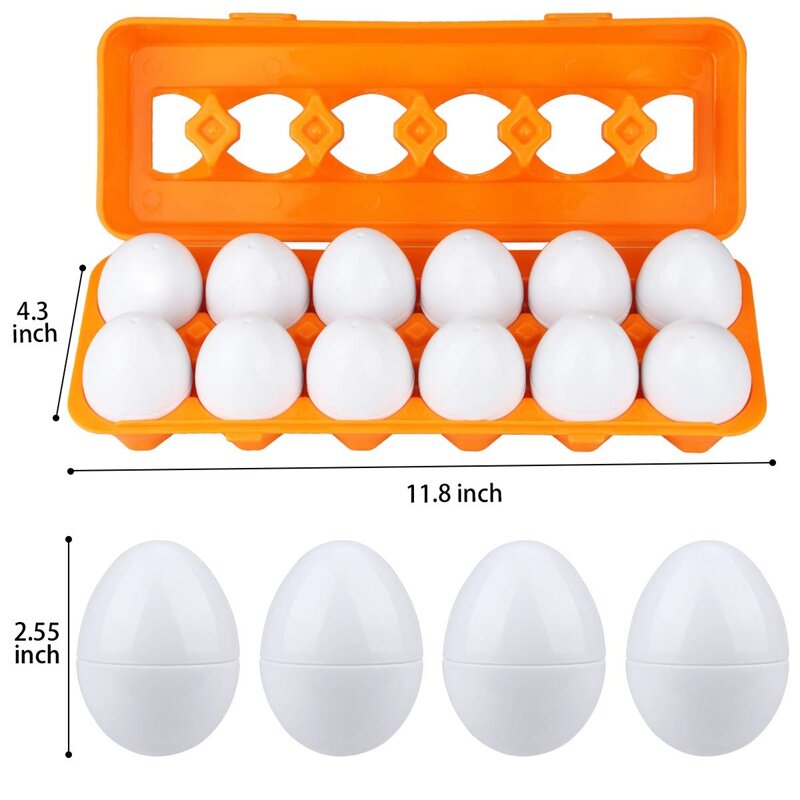 Juego de huevos para niños pequeños, juguetes educativos de clasificación de colores para niños de 1, 2 y 3 años