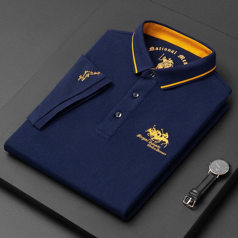 Fashion Men's Short Sleeve Polo Tshirt Man Embroidery POLO Tee Male Casual Collar T-Shirt