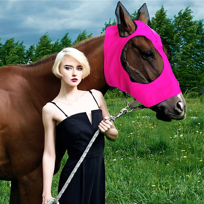 Маска для конного спорта, товары для конного спорта, маска для лица с защитой от комаров и насекомых, сетчатая защитная маска для лица с защитой от насекомых