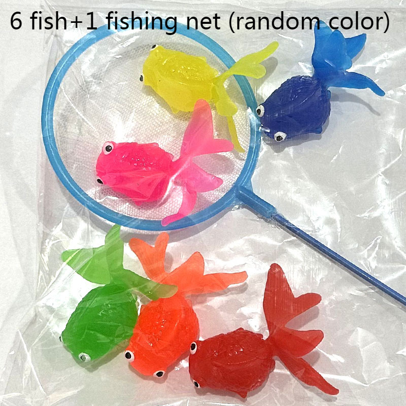 Simulado Goldfish brinquedo de pesca, peixe flutuante infantil, borracha macia, TPR, novo