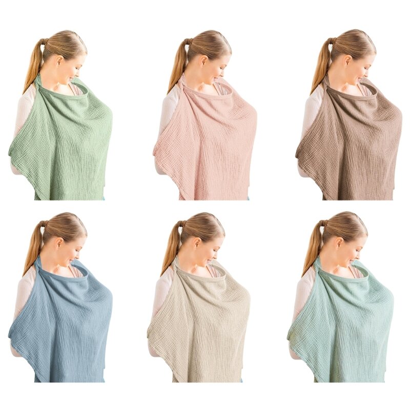 F62D Ausgehende Stillen Kleidung Atmungsaktive Baumwolle Stillen Abdeckt Tuch Abdeckung Einstellbare Baby Fütterung Tuch