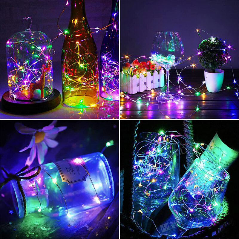 20LED Wine Bottle Cork Lights String Battery Powered Copper Wire Bottle Fairy String Lights Wedding Christmas Party Decoration