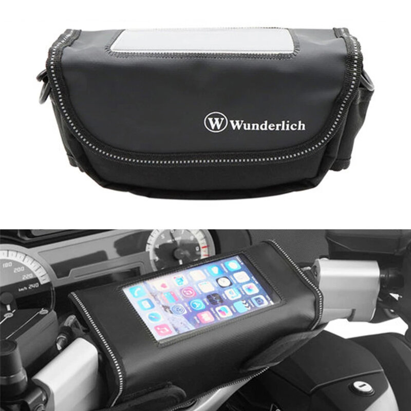 Motocicleta Handle Handbag, suporte do telefone, saco de armazenamento, adequado para BMW R1200RT R1250RT K1600GTL R1100RT R1150RT R850RT R850R
