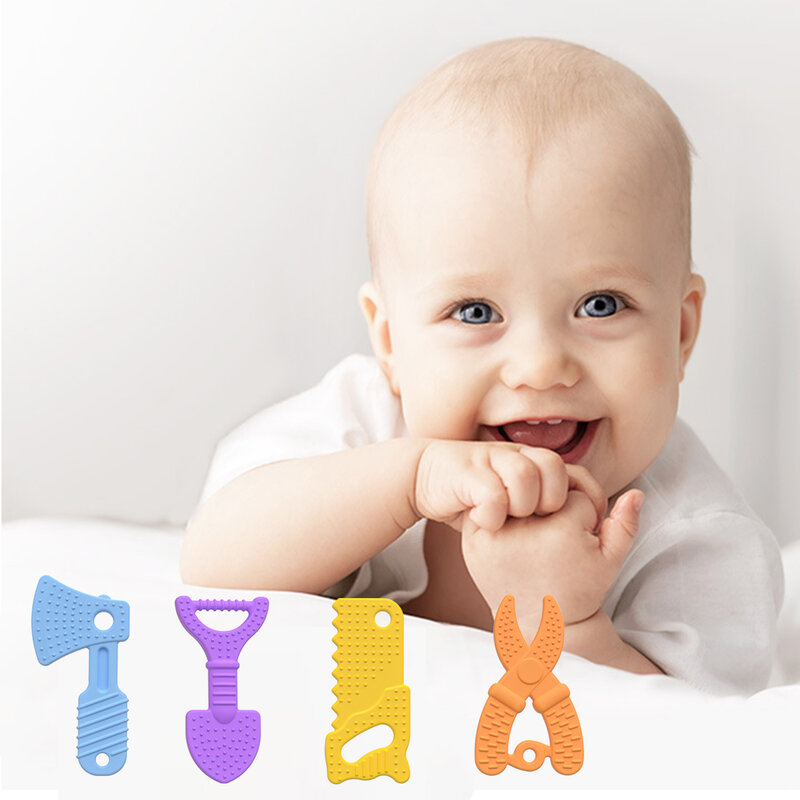 4 Stuks Baby Bijtring Voor Tandjes Silicone Molaire Bijtring Voor Baby Zintuiglijke Baby Kauwen Speelgoed Voor Tandjes Zuigen Behoeften Bijtring speelgoed