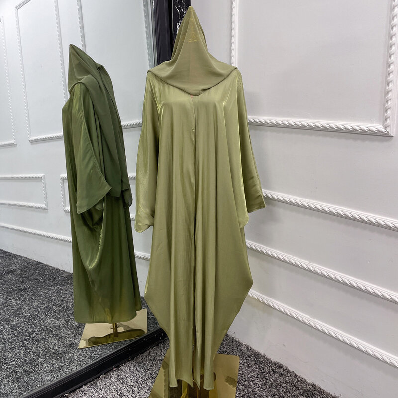 Wepbel elegancka otwierana Abaya kobiety islamska odzież szata kaftan elegancka hojna duża huśtawka sweter długi rękaw w kształcie skrzydła nietoperza szata