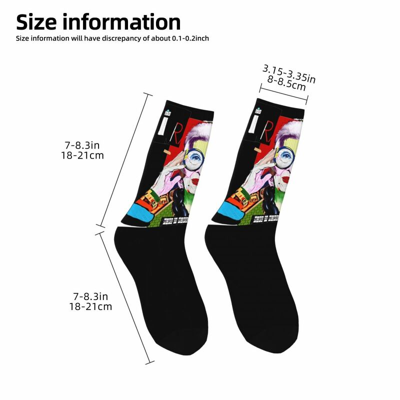 Autumn Winter Harajuku Men's Women's Iris Apfel Fashion Socks Breathable Football Socks
