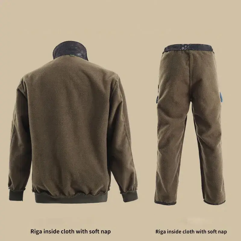 Tuta invernale da uomo Plus Tactical Training Fleece tasche Multiple giacca pantaloni Cargo resistente all'usura Warm Camouflage 2 pezzi set nuovo