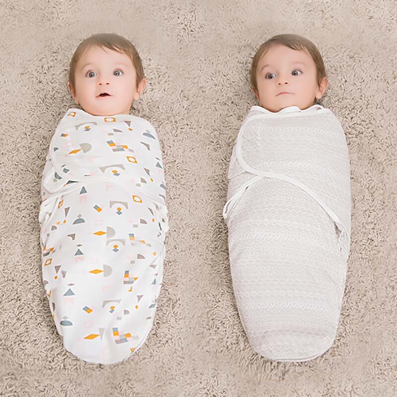 Tas tidur bayi baru lahir, kantong tidur bedong bayi baru lahir, selimut katun 0-6 bulan