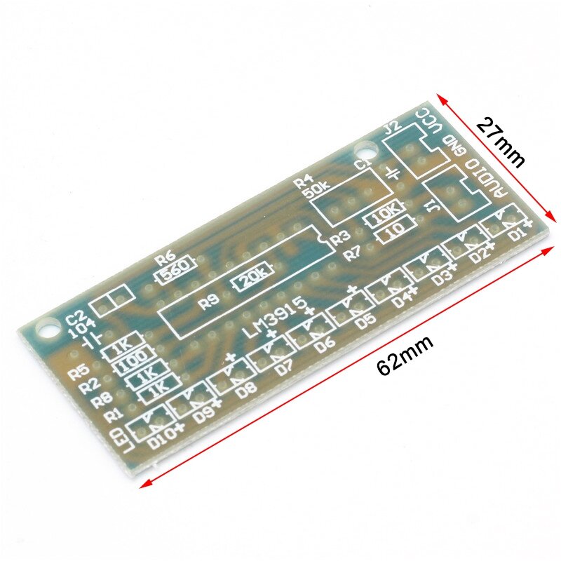 3X LM3915 Audio-Indicator Diy Kit 10 Led Sound Audio Spectrum Analyzer Indicator Kit Electoronics Solderen