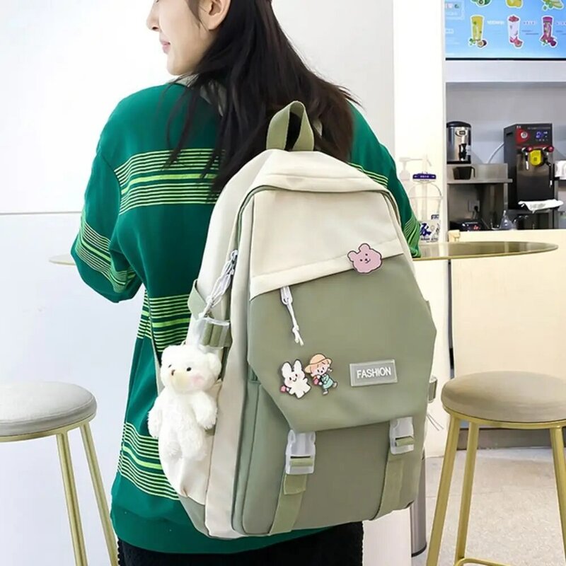 Multifuncional impermeável Nylon Book Bag, grande capacidade mochila, mochila escolar, presente