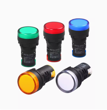 플라스틱 전원 신호 램프 AD16-22DS 소형 LED 표시기 라이트 비즈, 레드 화이트 그린 블루 및 옐로우 AD16-22DS, 220V, 로트당 1 개