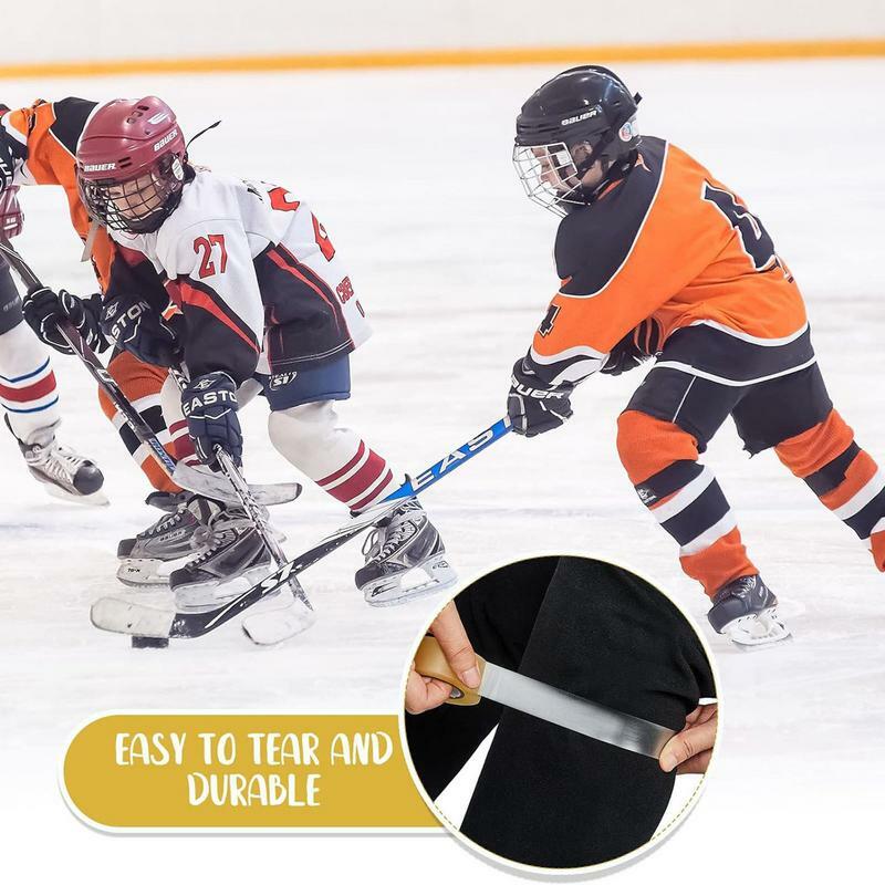 Nastro da Hockey nastro adesivo trasparente per calzini forte nastro sportivo multiuso per Hockey su ghiaccio per calze e ingranaggi facile da allungare e
