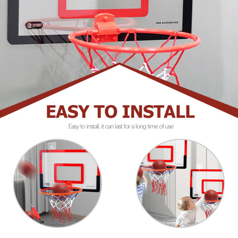 Ring basket dalam ruangan untuk anak, aman permainan lucu latihan rumah Set ring basket bingkai dinding berdiri papan belakang gantung