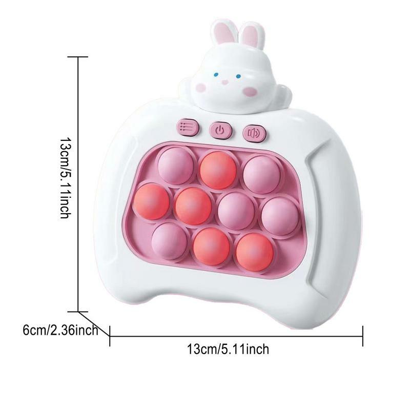 Speed Push Game Machine Rabbit Design Push Bubbles Stress Relief Interactive Educational Christmas Gift For Kids 6-9 Years Old