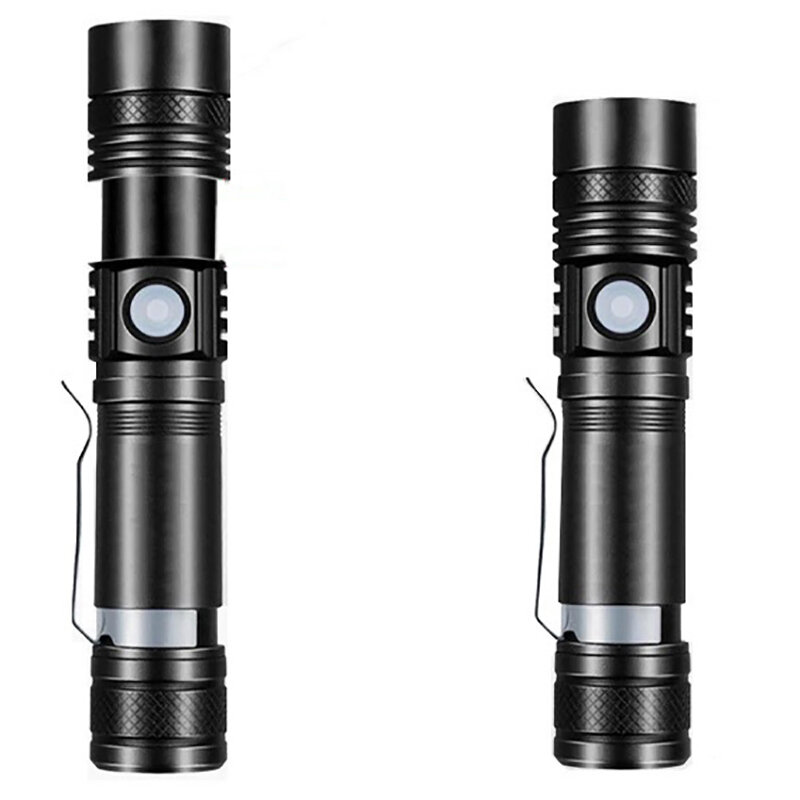 Outdoor Cycling Light Built-in Lithium Battery USB Charging Zoom Flashlight Light