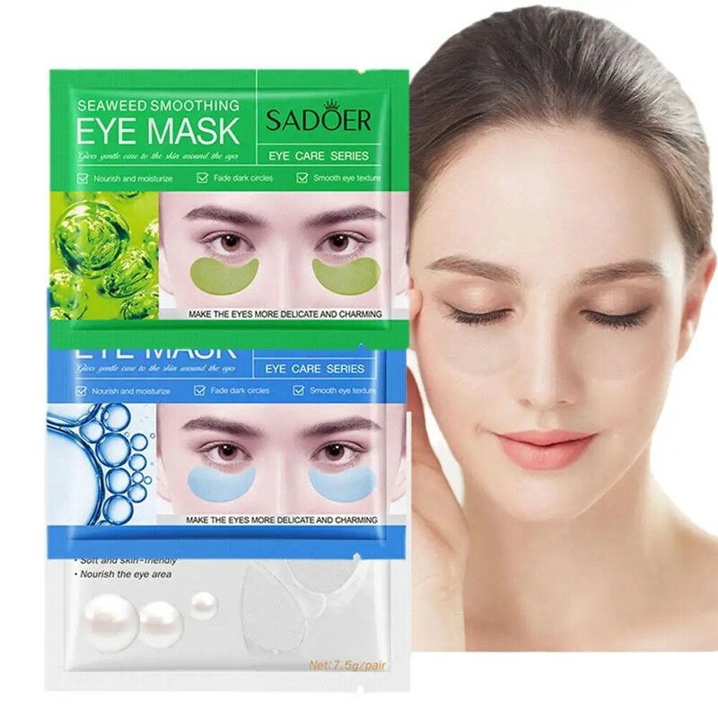 Nowa 1 para kawioru maska na oczy nawilżający kryształowy kolagen Anti-Aging pielęgnacja oczu skóry przeciwzmarszczkowej gorąca maska F7C5