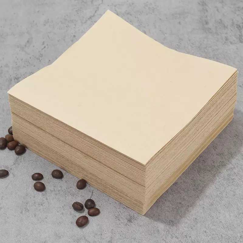 Filtri caffè quadrati carta, grande carta da filtro, accessori per barista espresso, 6-10 tazze, 400 ml, 600 ml, 800ml