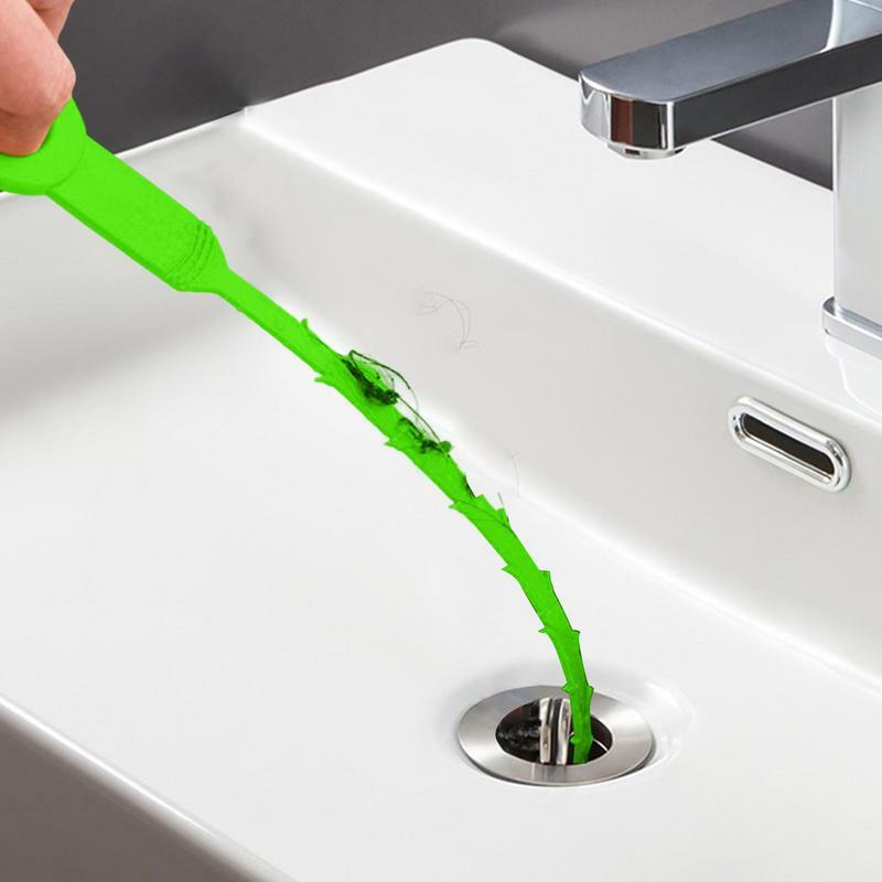Snake Drain Clog Remover Sink Hair Removal Tool 21 Inch Drain Clog Remover Sink Snake For Sewer Kitchen Sink Bathroom