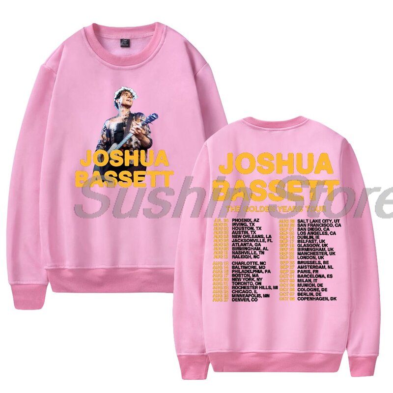 Joshua bassett die goldene Jahre Tour 2024 Merch Rundhals ausschnitt Langarm Streetwear Frauen Männer Sweatshirt Mode Kleidung