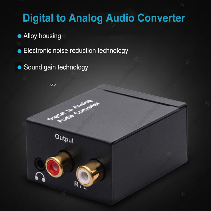 Convertitore Audio fibra ottica coassiale Toslink digitale a Jack 3.5mm analogico per amplificatore Stereo decodificatore Audio digitale RCA SPDIF
