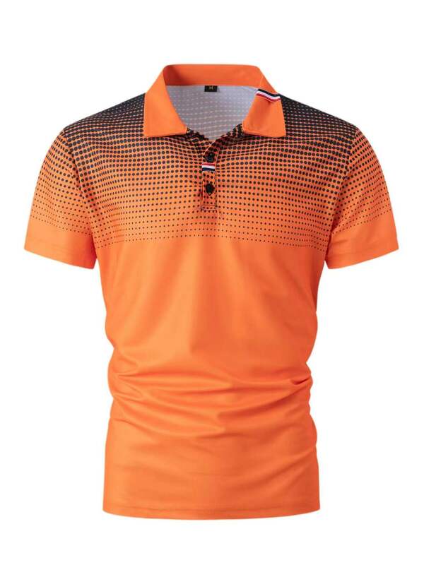 Polo de manga corta con solapa para hombre, camiseta informal de Golf, ajustada, a la moda, de verano, novedad