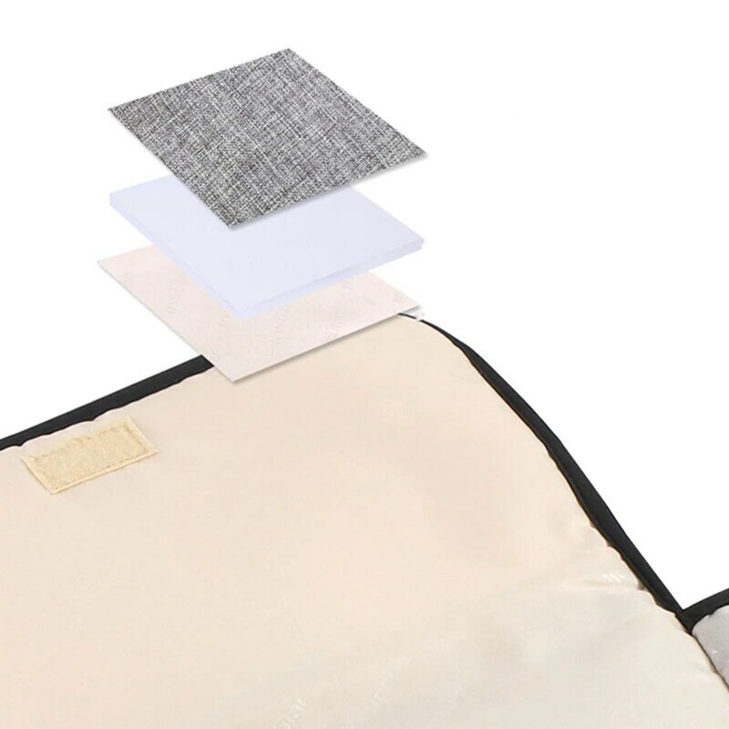 Foldable Diaper Changing Pad Built-in Storage Bag Waterproof & Space Saving Bag