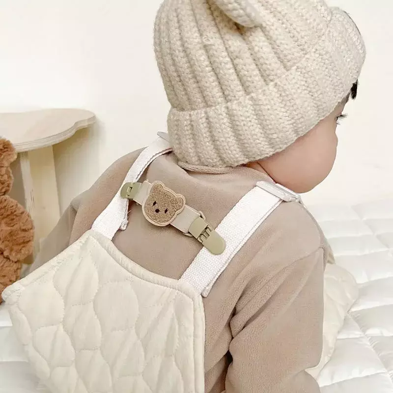 Zaino per bambini fibbia antiscivolo vestiti fibbia fissa elastica simpatico orso cintura Extender per borsa per bambini accessori per tracolla
