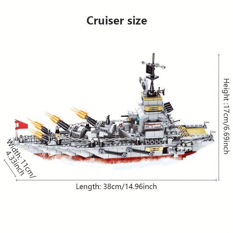 Ocean Cruiser Warship Строительные блоки Самолет Оружие Корабль Кирпичи Городские игрушки для детей Игрушки для взрослых