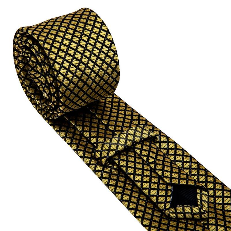 Erra. Wang-Ensemble de boutons de manchette en jacquard à carreaux pour hommes, mouchoir à carreaux, cravate de la présidence, affaires de mariage masculin, 50 couleurs