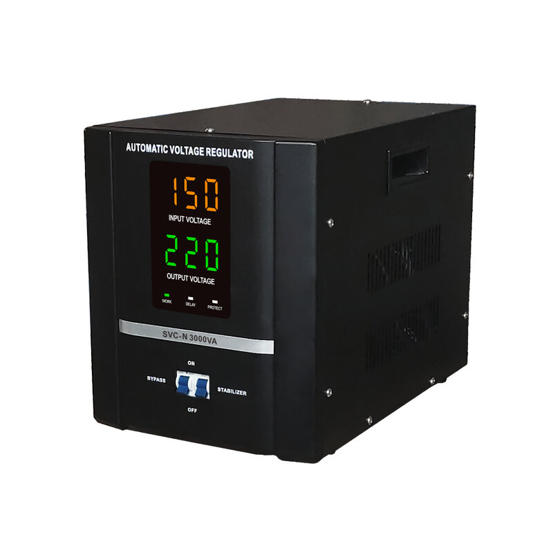 Regulator voltase otomatis, stabilizer tegangan otomatis AC fase tunggal Desktop 3KVA kualitas tinggi