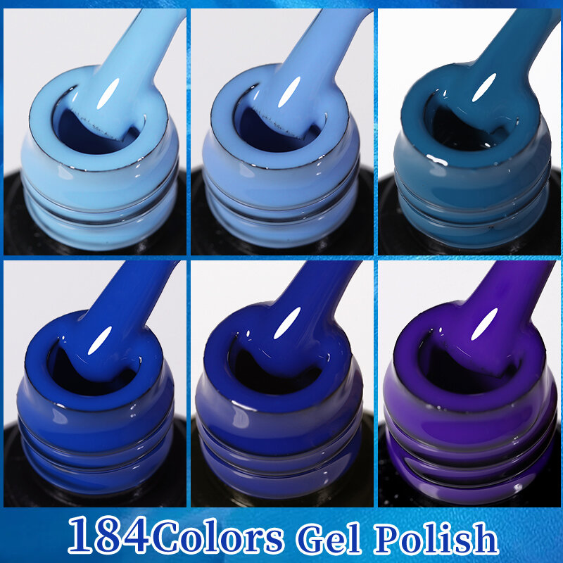LILYCUTE-esmalte de uñas en Gel serie Azul, Gel semipermanente UV, diseño de arte de uñas, todo para manicura, 7ML