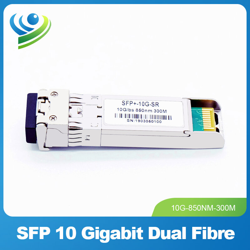 Modulo 10G SFP modulo ricetrasmettitore a doppia fibra ottica multimodale 10GBASE-SR 850nm 300M compatibile con Switch Huawei/Mikrotik/Cisco