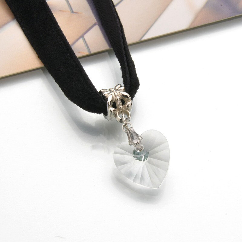 Naszyjnik akcesoria aksamitny Choker kryształ w kształcie serca łańcuszek naszyjnik zabawki erotyczne dla kobiet Sex Shop narzędzia imprezowe prezent zabawy dla dorosłych