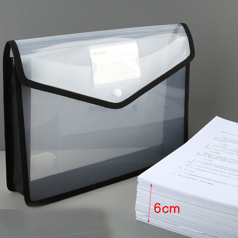 Plastic Envelope Bag A4 A3 Document Bag Large Capacity Document Organizer PVC Waterproof Stationery Bag Office Metting Supplies