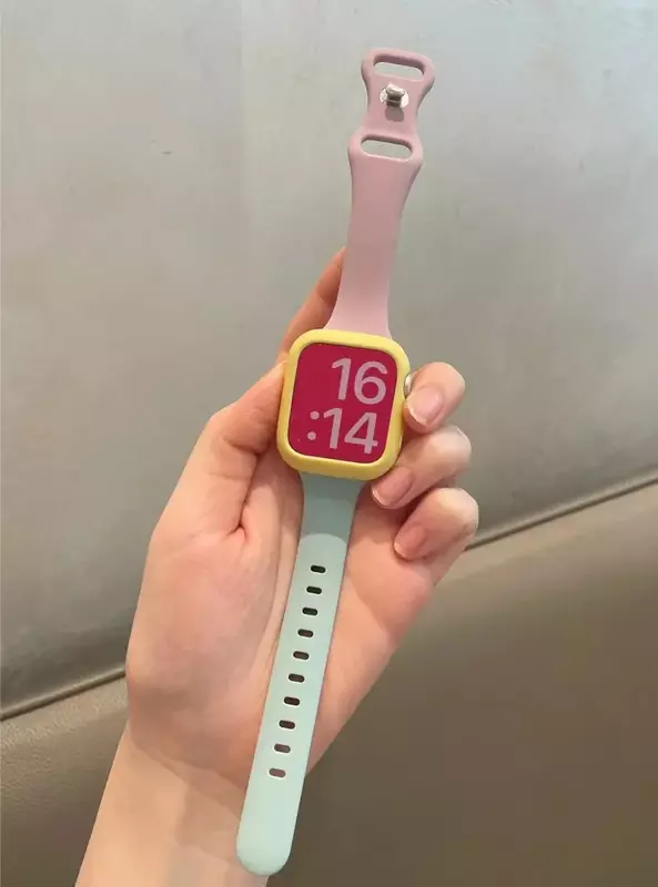 Beliebte Dünne Silikon Strap für Apple Uhr Band 49Ultra 8SE 41/45mm Gummi Schleife für Iwatch 38/42 40/44mm 7 6 5 4 3 2 Armband