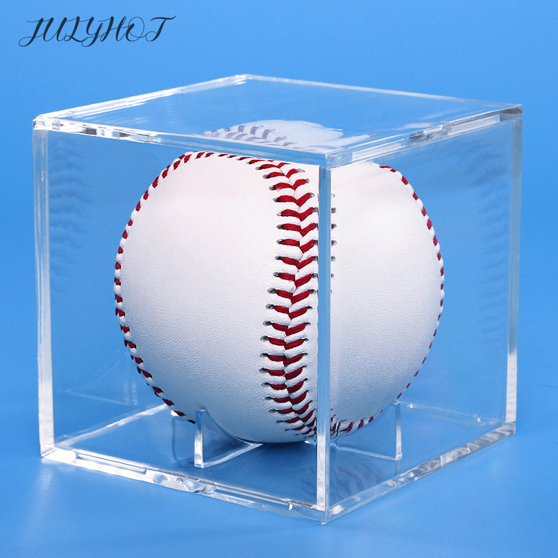 Estuche transparente con protección UV para pelotas de Golf, caja de béisbol acrílica para exhibición de recuerdos, soporte para caja de almacenamiento, 1 unidad