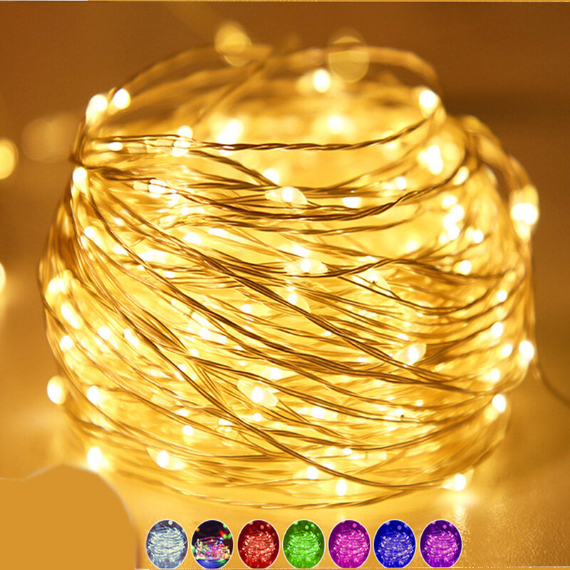 Luci a stringa di filo di rame a LED alimentate a batteria san valentino compleanno matrimonio atmosfera natalizia forniture per decorazioni luminose
