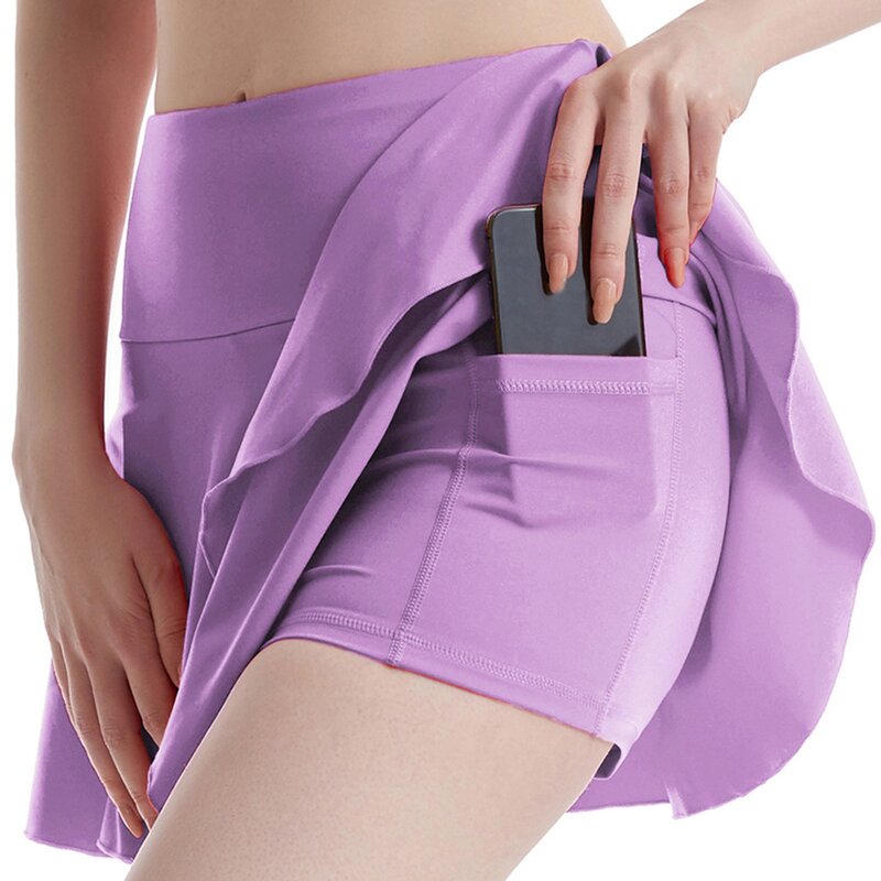 Falda de Yoga de secado rápido para mujer, Vestido corto plisado de cintura alta, cómodo, para correr, tenis, novedad de verano, 2024