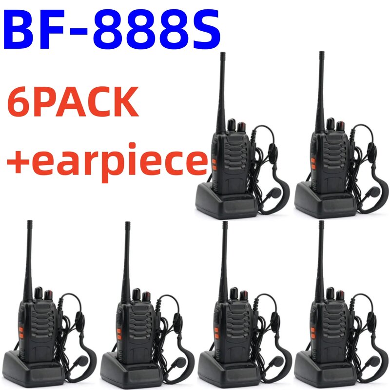 6 pz MERODITH walkie talkie professionale 888S radio bidirezionale a lungo raggio Wireless set radio uhf comunicatore 400-470MHz 16CH radio