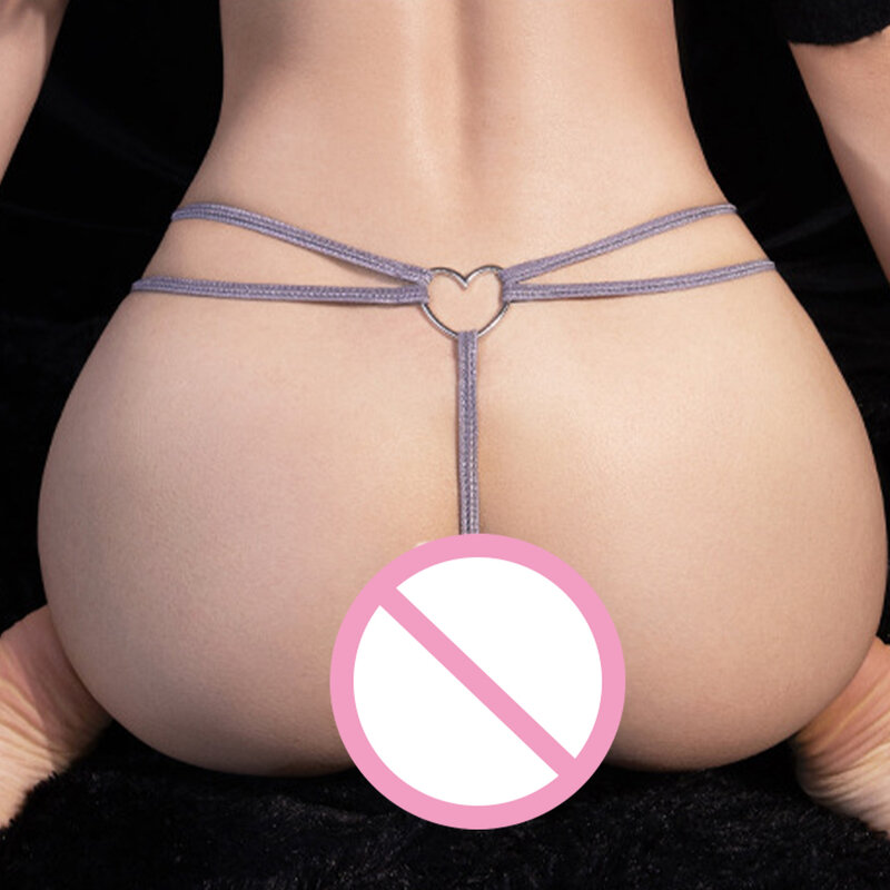 Women Sexy Open Buttocks Thong Briefs Oil Glossy G String Underpants Bikini Underwear Low Waist Panties Stretch Erotic Lingerie