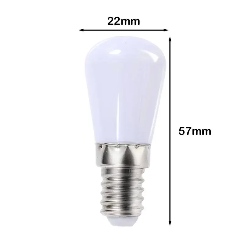 Mini LED Light Bulbs E14/E12 Refrigerator Light Bulbs 220V Refrigerator Lamp Bulbs Screw Bulb for Refrigerator Display Cabinets