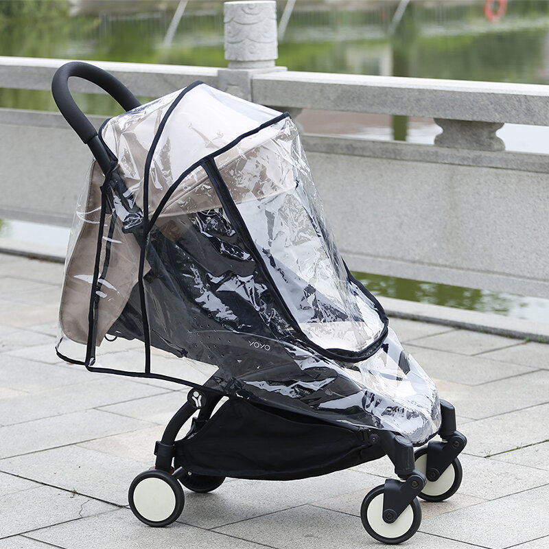 Kinderwagen regenhoes veiligheid eva fit yoyo/yoyo2/yoya baby carrige regenjas universeel wind stofdichte kinderwagen accessoires