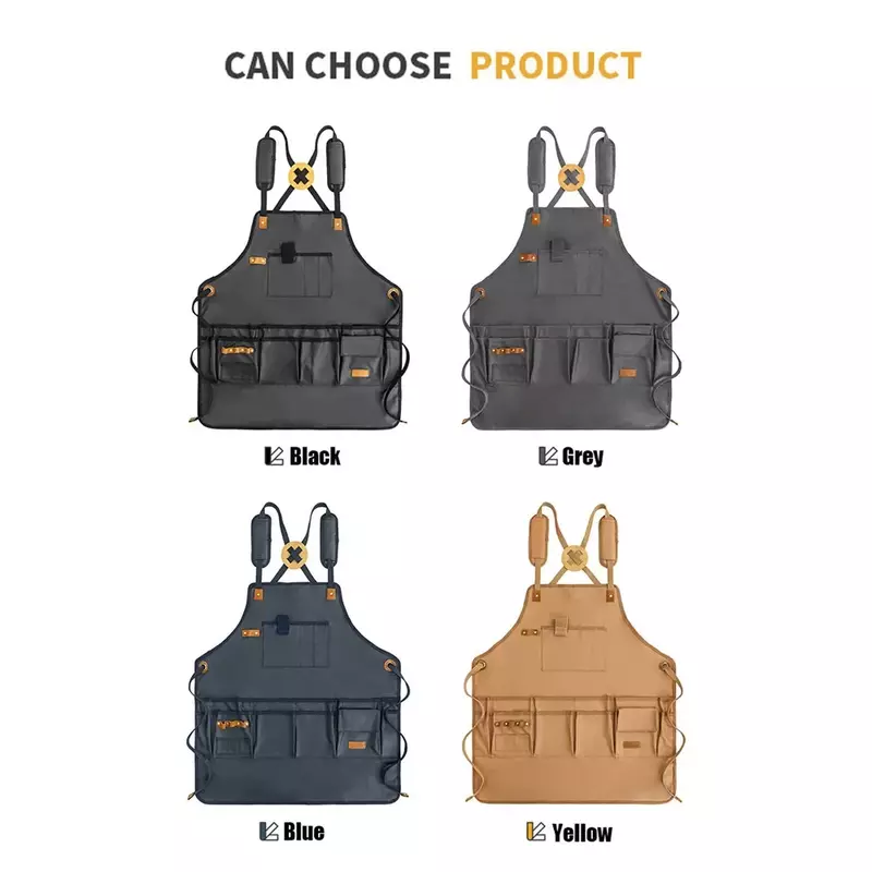 Woodworking Apron Durable Goods Waxed Unisex Canvas Work Apron Waterproof Apron for Tools Storage 2023 Heavy Duty