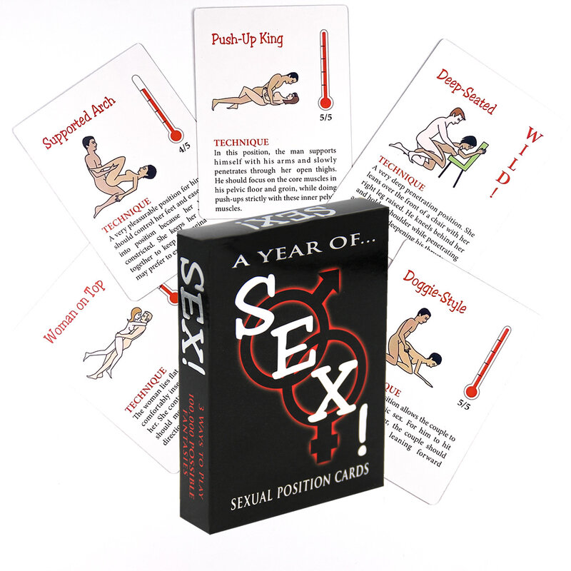 Englisch & Spanisch sexuelle Position Karten Rollenspiel Erwachsenen Spiele Schlafzimmer Befehle Sexspielzeug für Paare 18 erotische Produkte