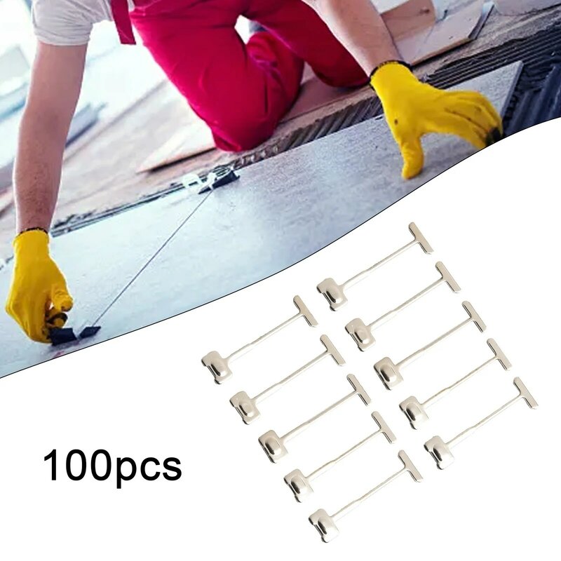 100pcs Tile Leveling Steel Needle 0.9/1.5mm Replace Steel Needle For Floor Wall Leveling Device Clearance Tool Construction Tool