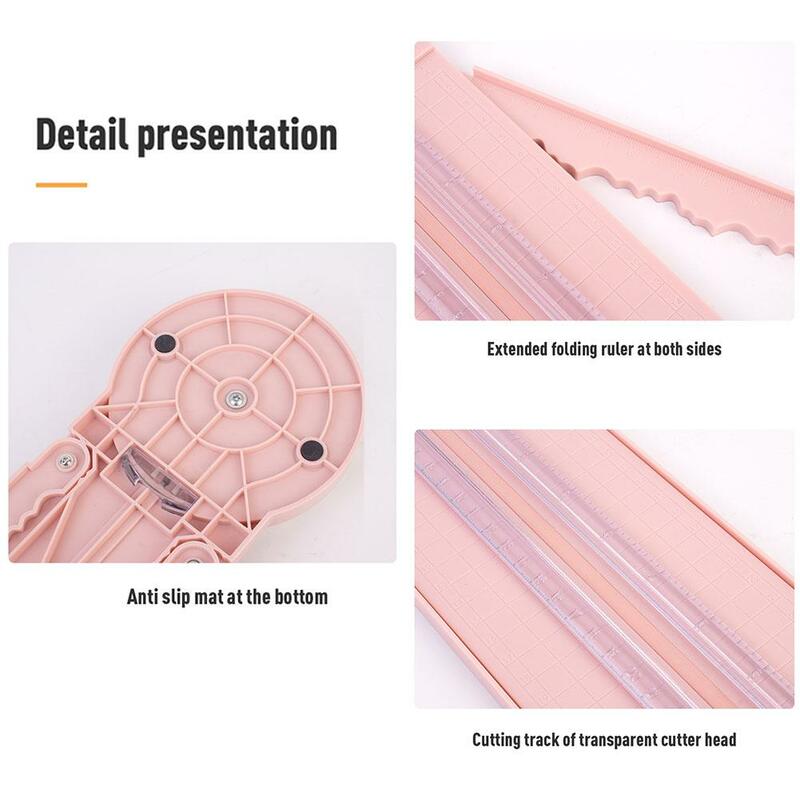 12in1 Paper Cutter 360 Rotary Hand-Cutting Paper Trimmer Multi-Functional Wavy Straight Lines Handheld Craft Paper Cutting Tool