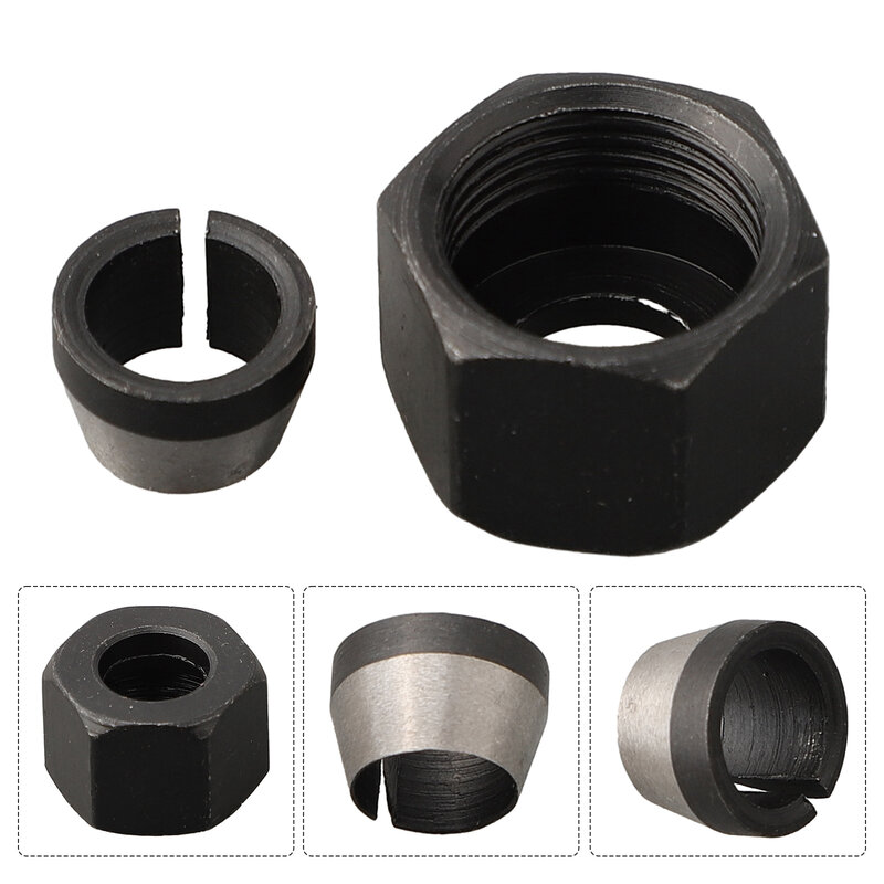 13mm×12mm×7mm/0.51in×0.47in×0.28in Collet Chuck Adapter With Nut 13mm×12mm×8mm/0.51in×0.47in×0.31in Practical Useful Durable New