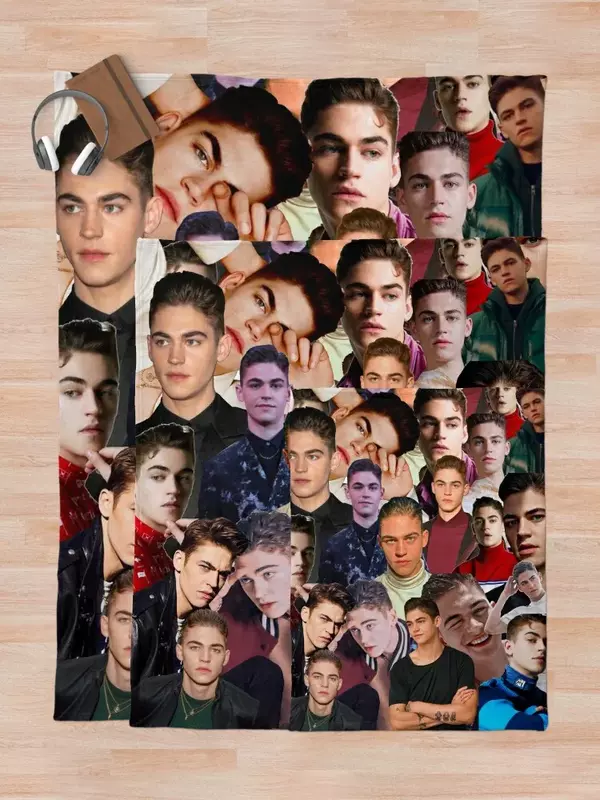 Hero Fiennes Tiffin Photo Collage Throw Blanket Bed Fashionable for babies Flannels Travel Blankets