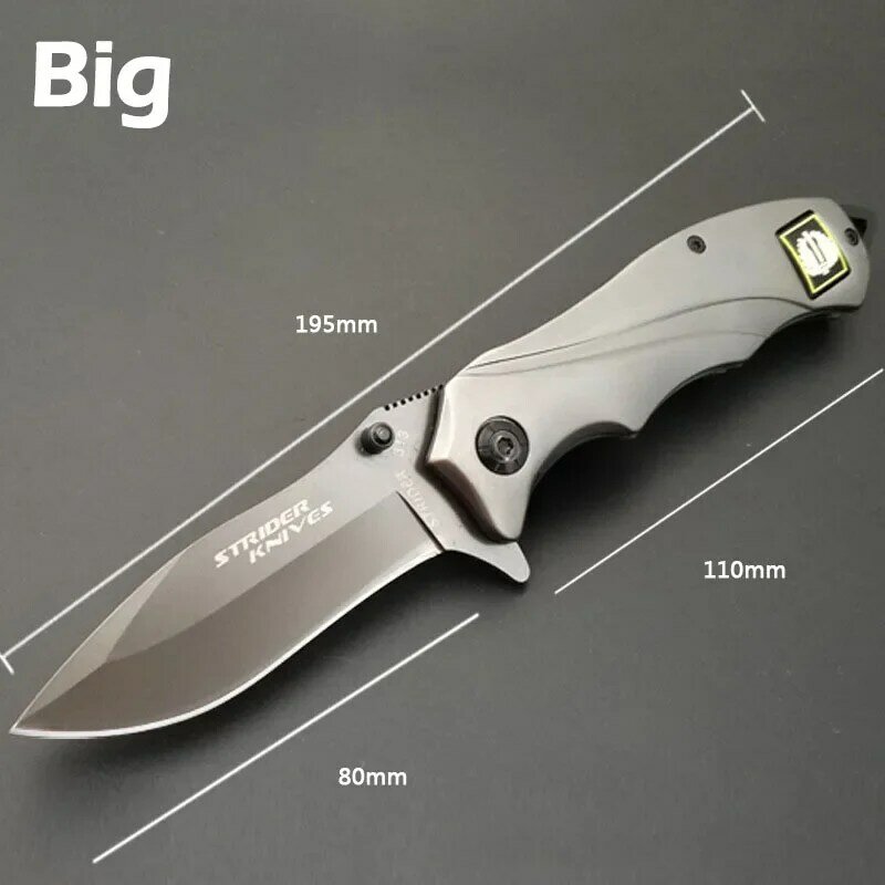Outdoor Pocket Knife Self-defense Folding High Hardness Fruit Knife Stainless Steel Camping Tool Saber
